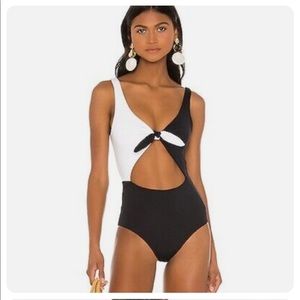 L*Space Kylie Knot One Piece Black/White